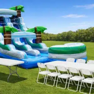 inflatable slide table and chairs